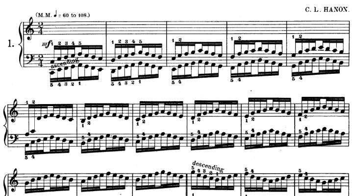 Hanon Le pianiste virtuose en 60 exercices – Gaston Music Store