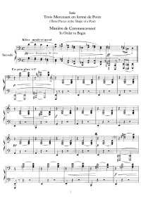Partitions pour piano de Erik Satie